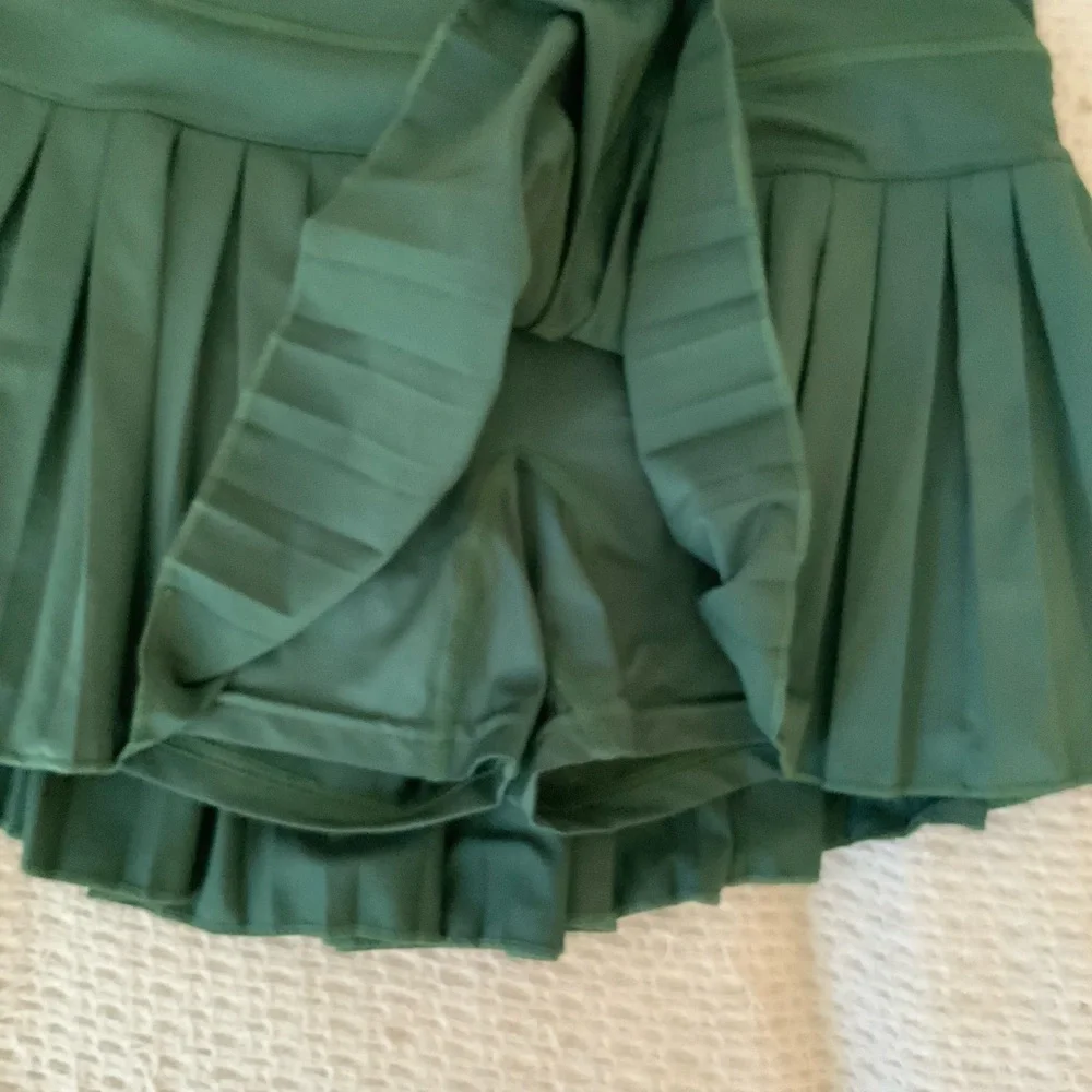 Revolve x Gold Hinge Forest Green Pleated Mini Tennis Golf Skort Skirt